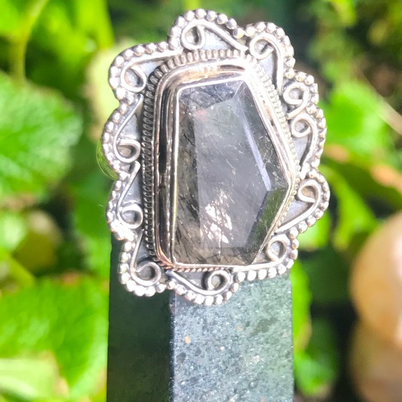 Rutilated Quartz ring. NEW